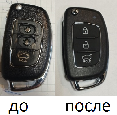 Замена корпуса автомобильного ключа 